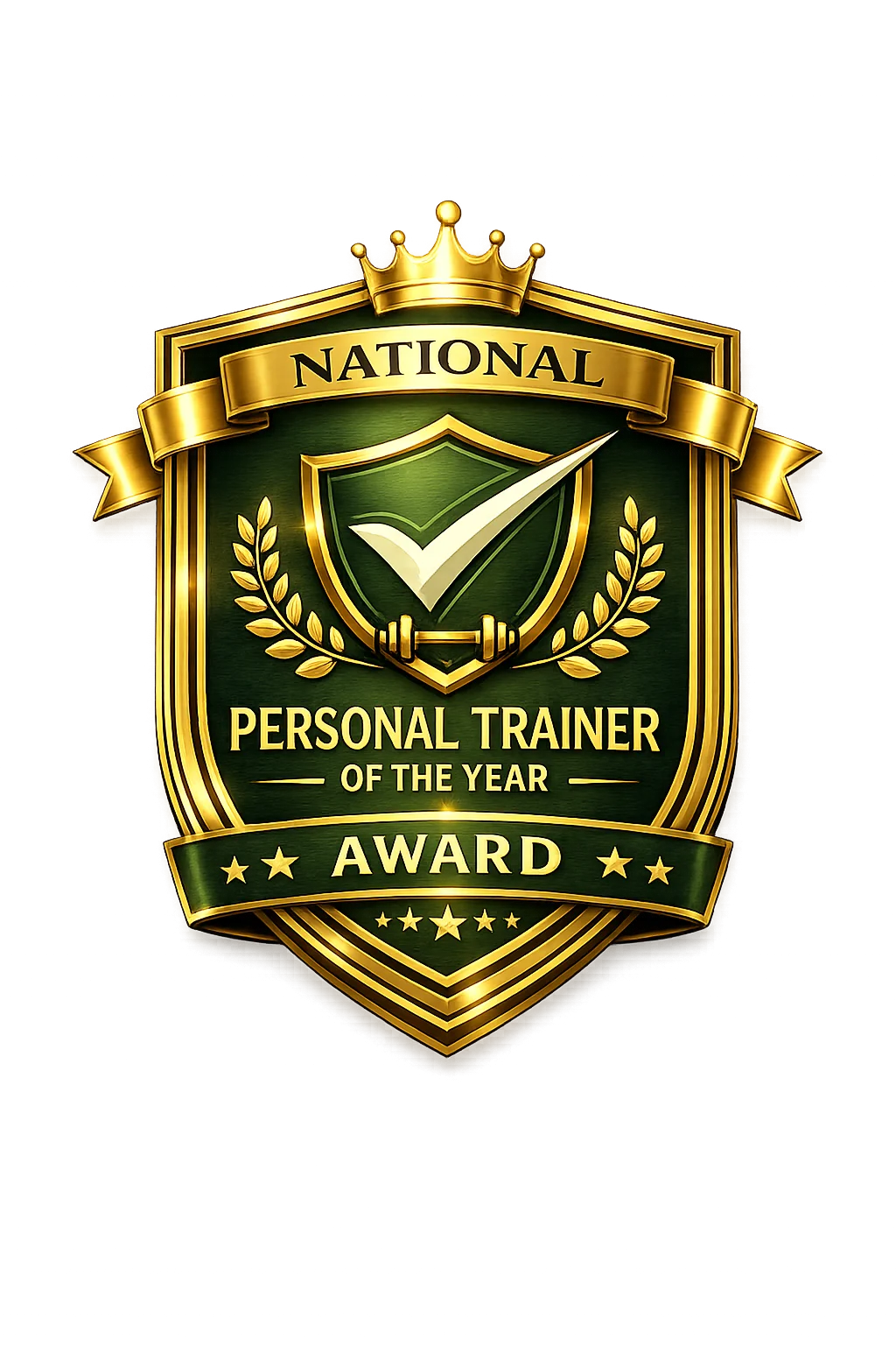 National Personal Trainer of the Year recognition 2025 badge